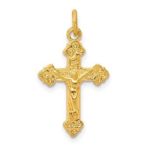 Million Charms 925 Sterling Silver & 24k Gold -plated INRI Crucifix Pendant